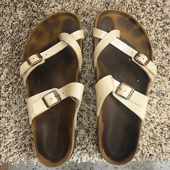 Birkenstock Tan Cross-Strap Sandals - Picture 1 of 4